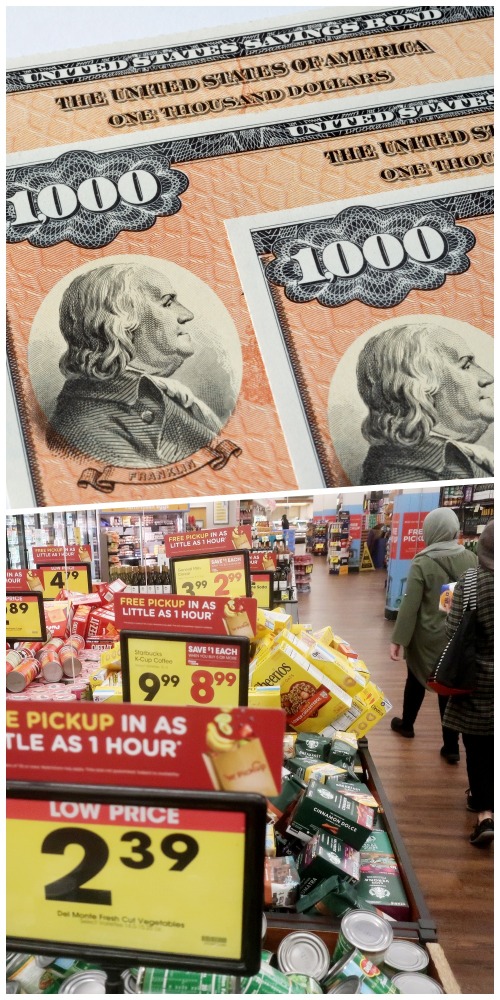 美国债券，美国超市