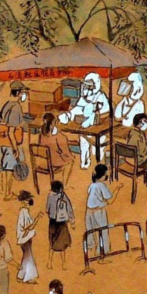 抗疫上海图_佛山90后男生陈志杰绘