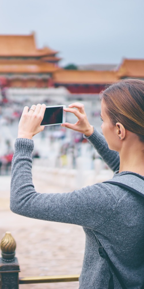 外国人游览故宫