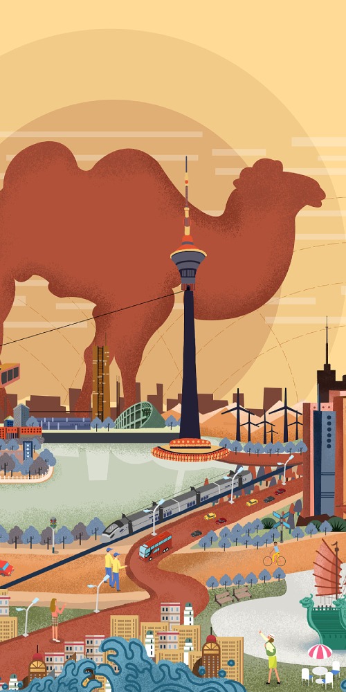 Belt and Road map; Belt and Road infographic