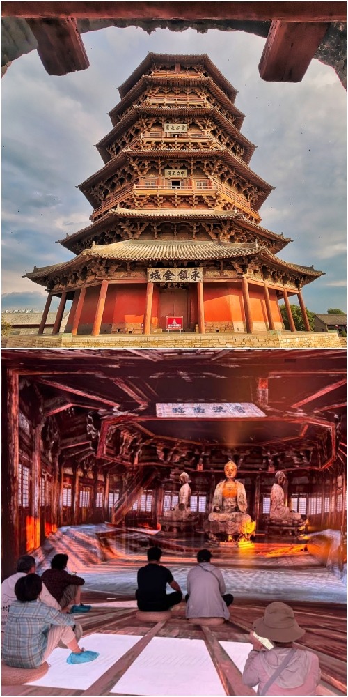 山西應縣木塔是全球現存最高最古老的木塔，近年積極進行數字化轉型，遊客可以在全新的數字沉浸式體驗空間，欣賞塔內建築和文物。
