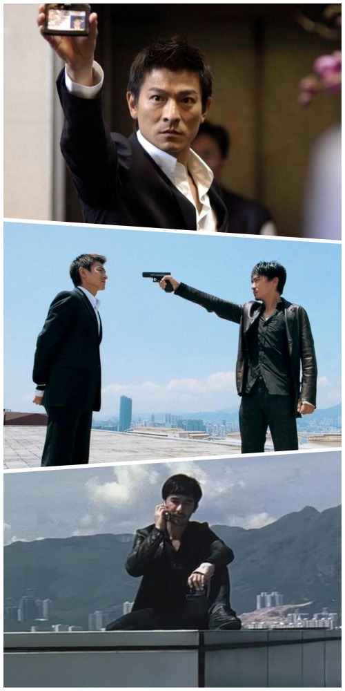 电影《无间道》剧照 刘德华 梁朝伟