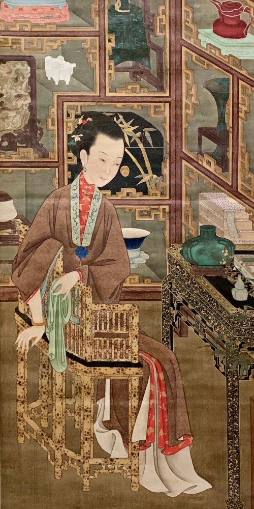 香港故宫-胤禛妃行樂圖-博古思幽