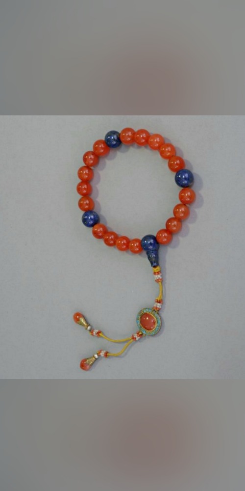 香港故宮-紅瑪瑙十八子手串