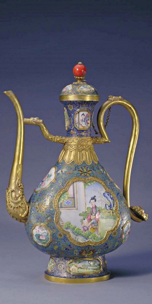 香港故宮-開光花卉人物紋執壺