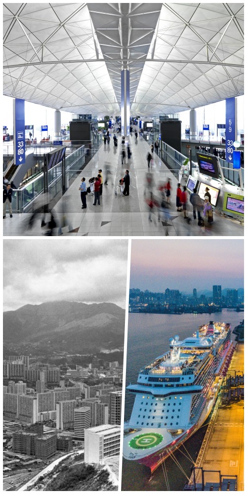 荃灣，香港國際機場，啟德郵輪碼頭
