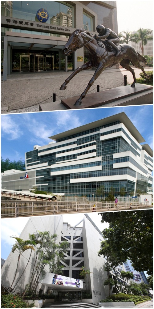 香港赛马会、香港体育学院、香港演艺学院
