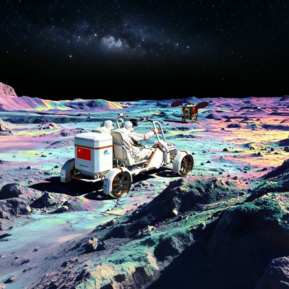 載人登月車(AI生成)