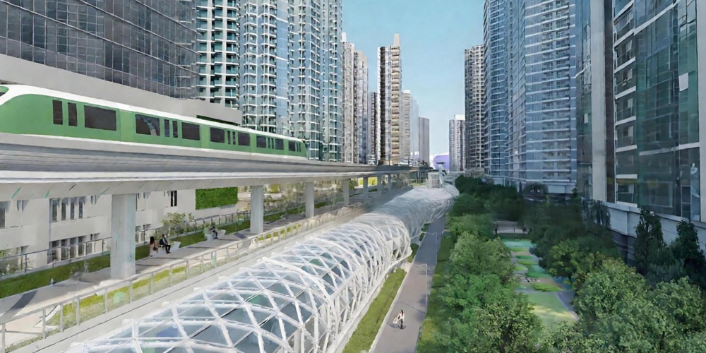 政府繪製的香港啟德地鐵系統效果圖