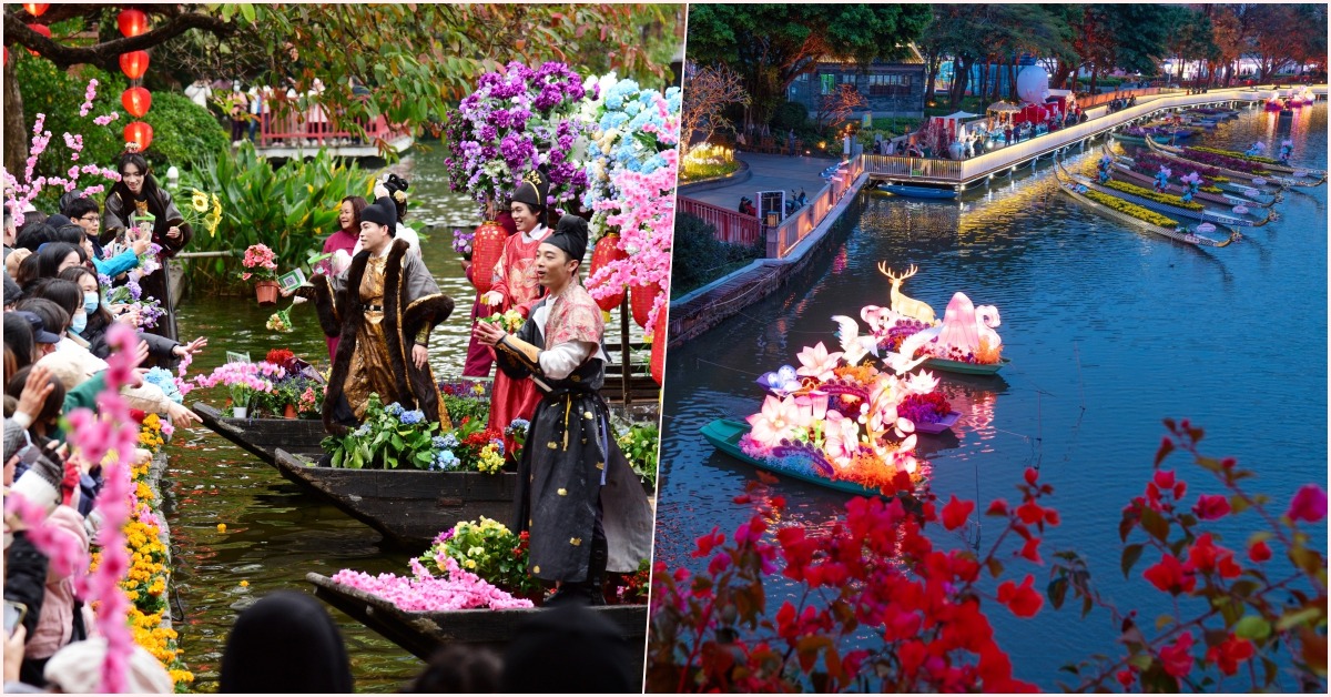 嶺南水上花市已有百年歷史，是全國特有的過年傳統。廣州有句話：「未行過花街不算過年」。行花街亦即行花市，是廣東傳統的春節習俗，早在清代已開始發展起來，而以廣州的花市最繁盛。