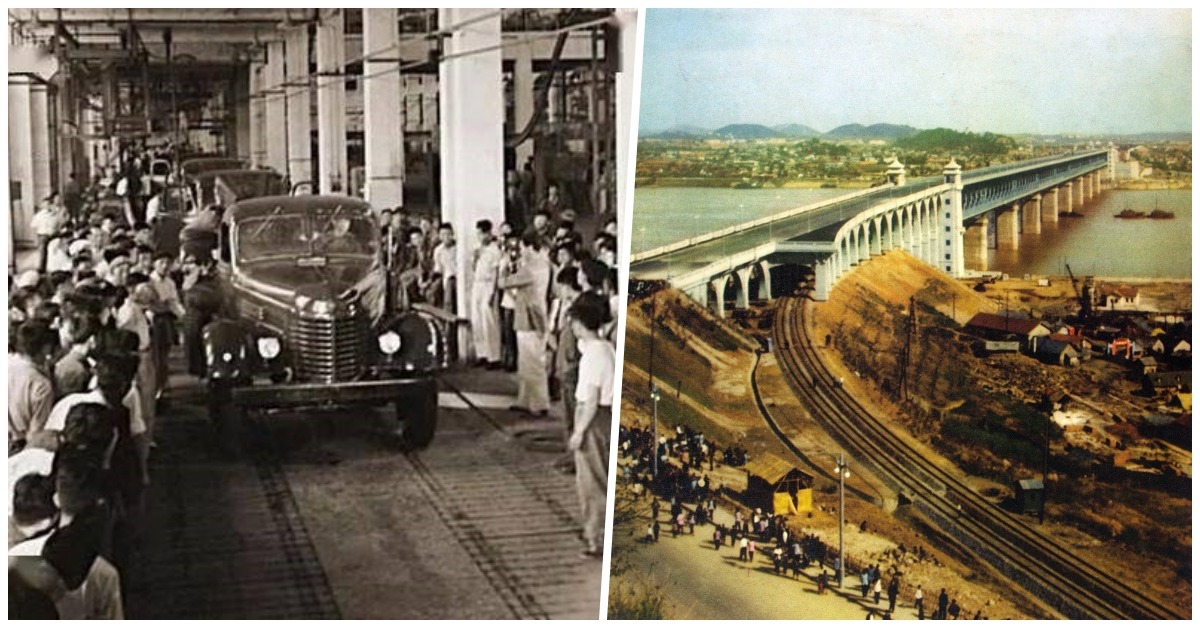 长春第一汽车制造厂第一批12辆“解放”牌汽车、武汉长江大桥