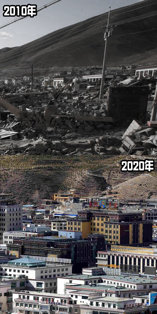 當代中國-改革開放-改革開放後青海玉樹地震展現捨己為人故事