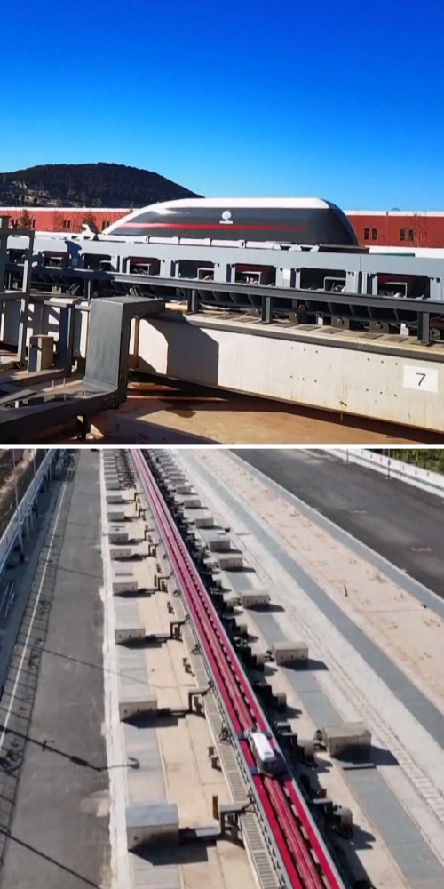 電磁橇-最高時速1030公里