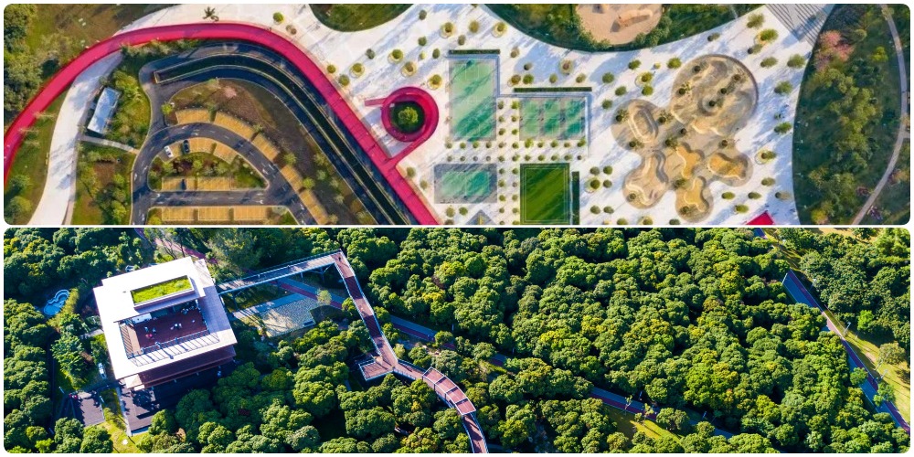 深圳有两个大型的空中公园，都设有超长的架空廊桥环绕树林湖泊，分别是深圳光明和福田虹侨公园和在天空下看美不胜收。现在就盘点一下深圳两大适合一家大小出游的“空中公园”。