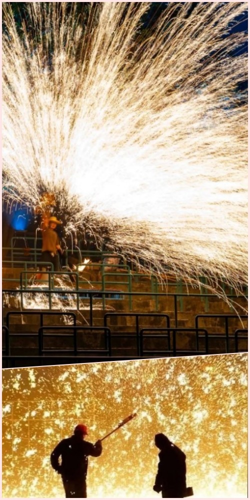 深圳觀瀾湖運動公社打鐵花；非遺