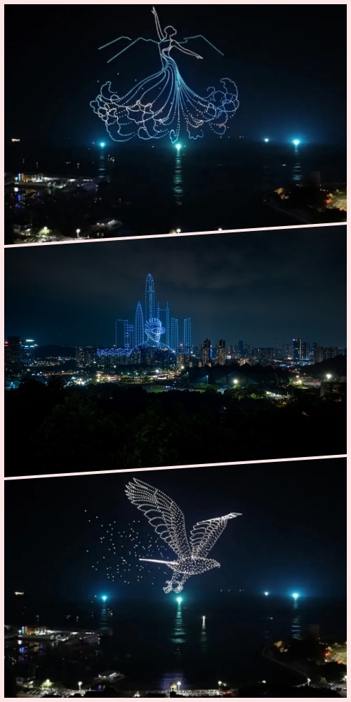 2024国庆深圳万架无人机汇演10月1日盛况