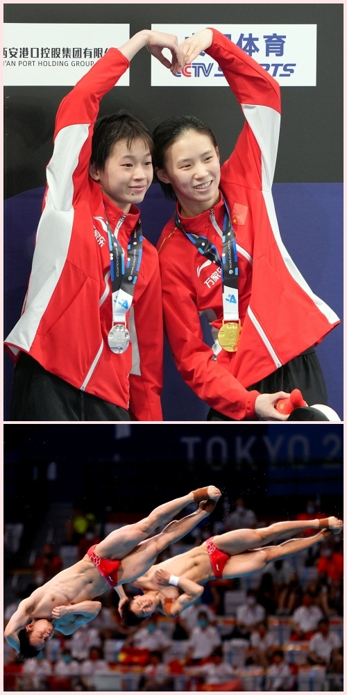 巴黎奥运中国跳水“梦之队”全红婵陈芋汐