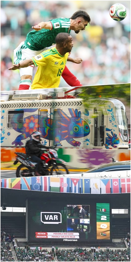 2026美加墨世界杯開幕，中國製造的足球、輕軌列車和VAR技術支持亮相。