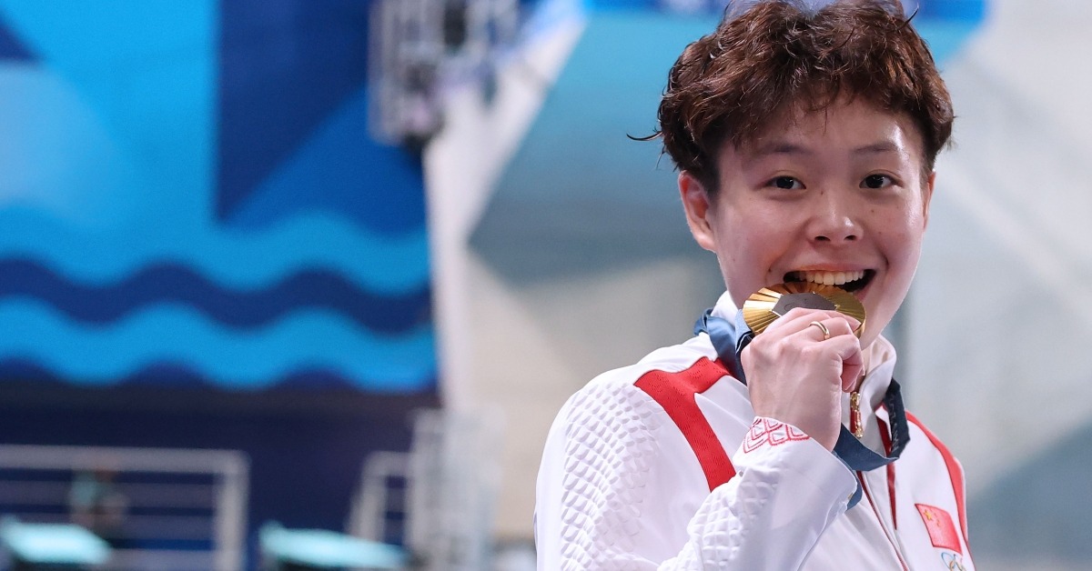 在巴黎奥运跳水女子双人3米板摘金的陈艺文，是中国跳水“梦之队”新一代领军人物。