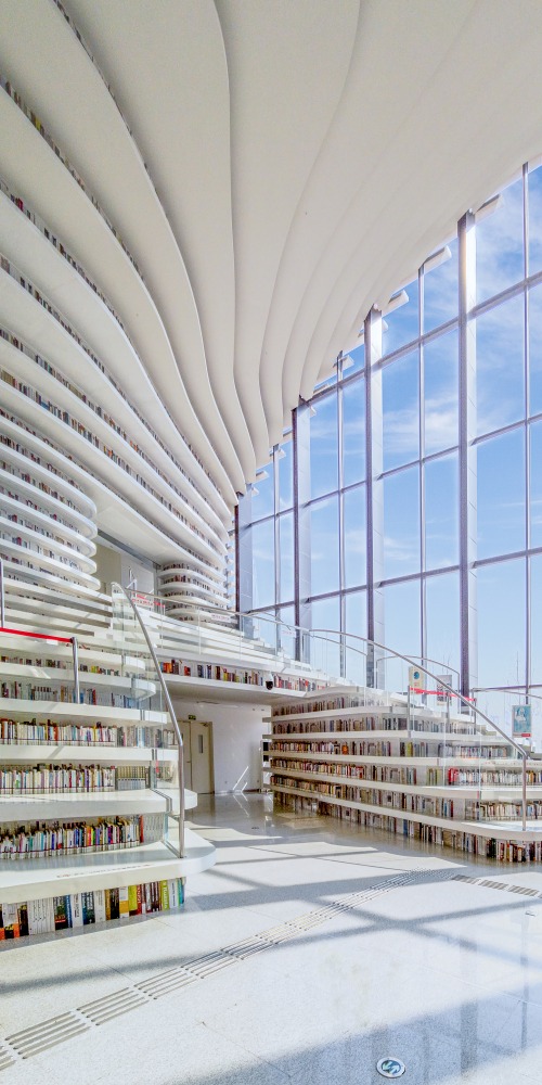 當代中國-旅遊風物-天津濱海圖書館