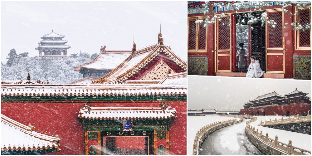 北京故宮賞雪