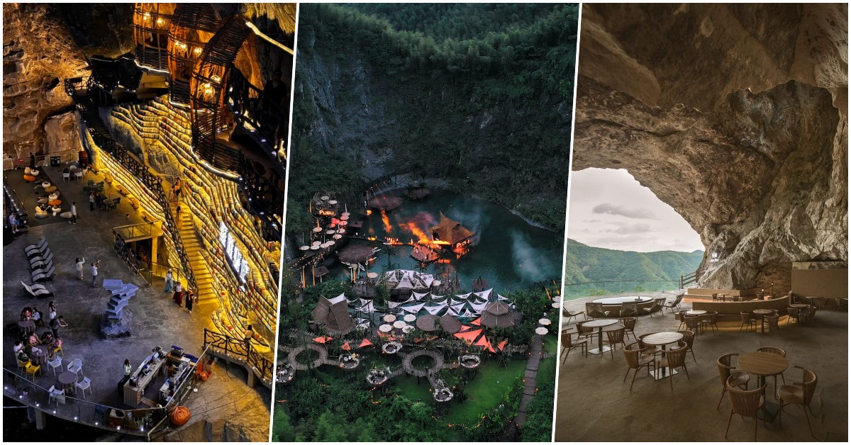 中國懸崖峽谷奇景中的休閒空間